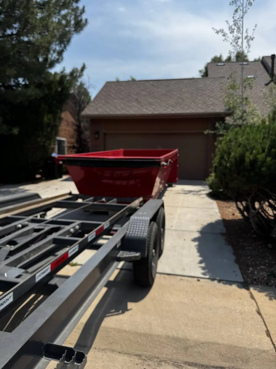 Dumpster delivery for a home project near Denver