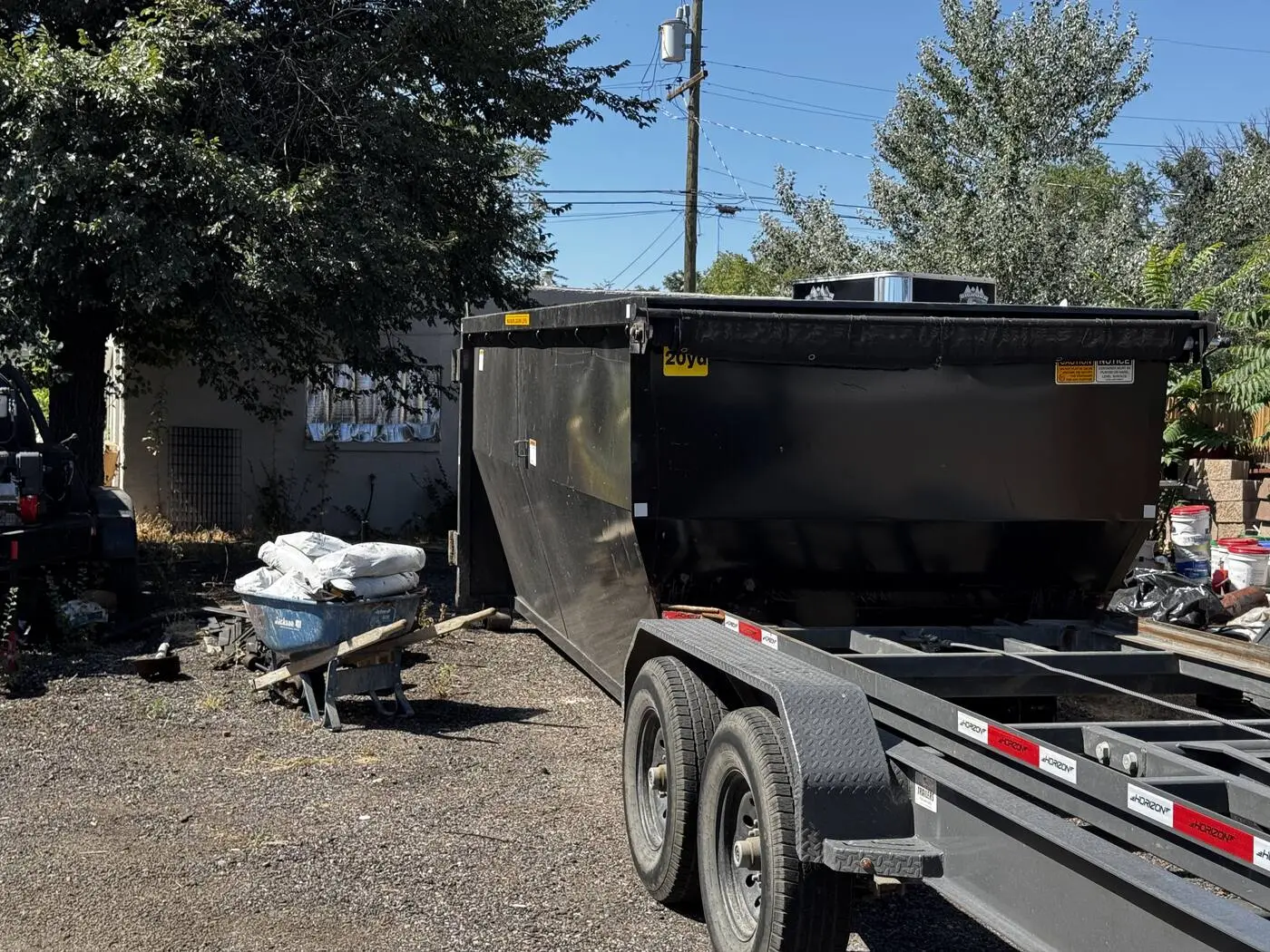 Roll-off container ready for a Denver area project